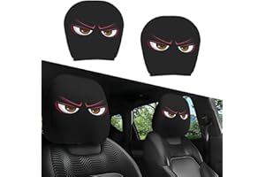 2PCS Funny Head Rest Cover for Car, Personalized Cartoon Car Headrest Covers for Auto Front Seat Rest Decoration, Universal I