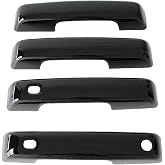 AUCERAMIC Gloss Black Exterior Door Handle Covers Trim | Fit for Ford F-150 2021-2025, for Ford F-250/F-350 Super Duty 2023-2025 (with Smart Keyhole)