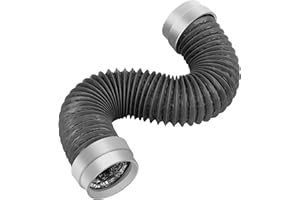 MATEWORK 3FT Dryer Vent Hose 4 Inch, Heavy Duty 6-Layer Flexible Aluminum Dryer Duct with Rubber Seal Connectors, Heat Resistant Easy-Install Dryer Exhaust Hose for Tight Spaces, Universal Dryer Vent Kit