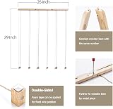 Love-KANKEI Wall Hanging Photo Frame 26x29 Inch with 30 Wooden Clips view 7