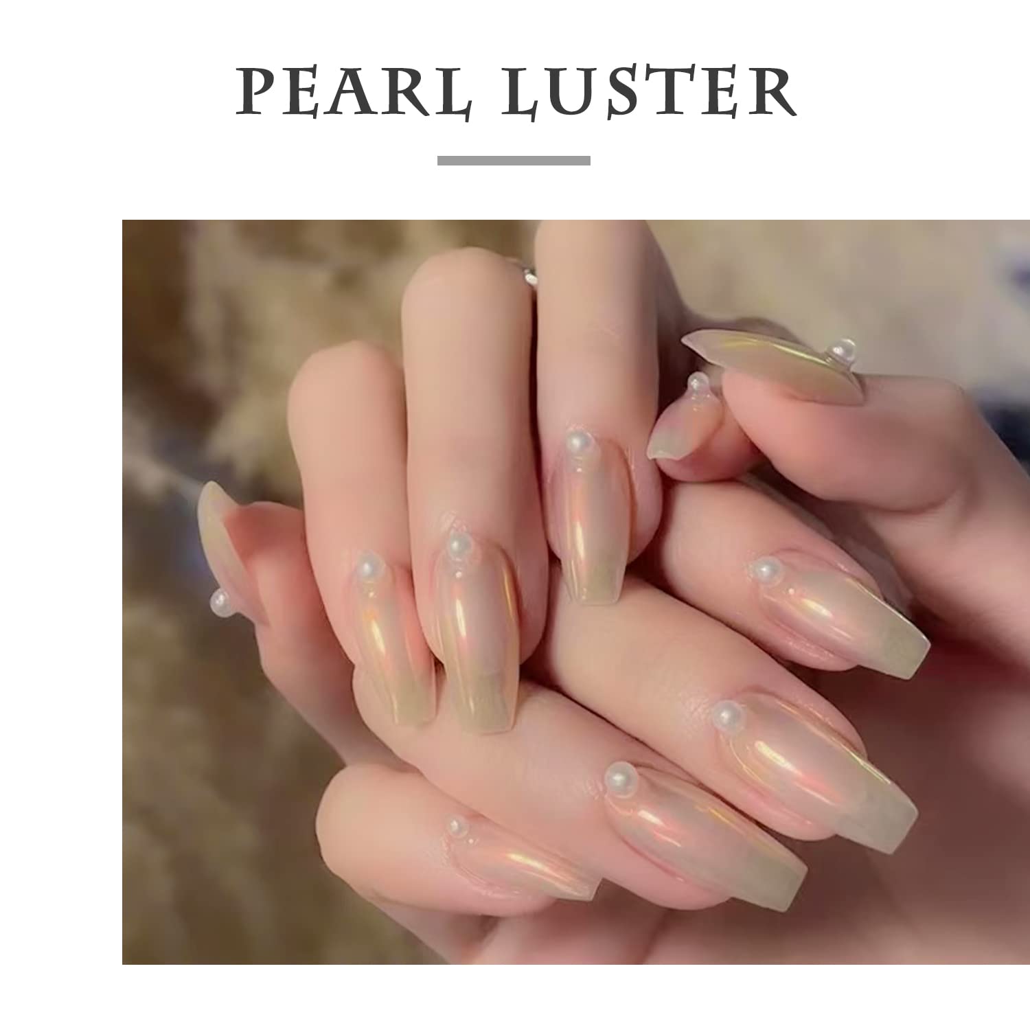 White Pearl Chrome Nail Powder,Mirror Effect Aurora Magic Pearlescent Nail Jewelry Glitter Powder Holographic Pigment, Symphony Mermaid Pearl Neon Ice Aurora Dust Nail Powder,DIY Nail Art Decorations - Image 8