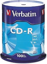 Verbatim 100 Pack CD-R Recordable Discs 700MB 52x 80 Minute Spindle FFP view 1