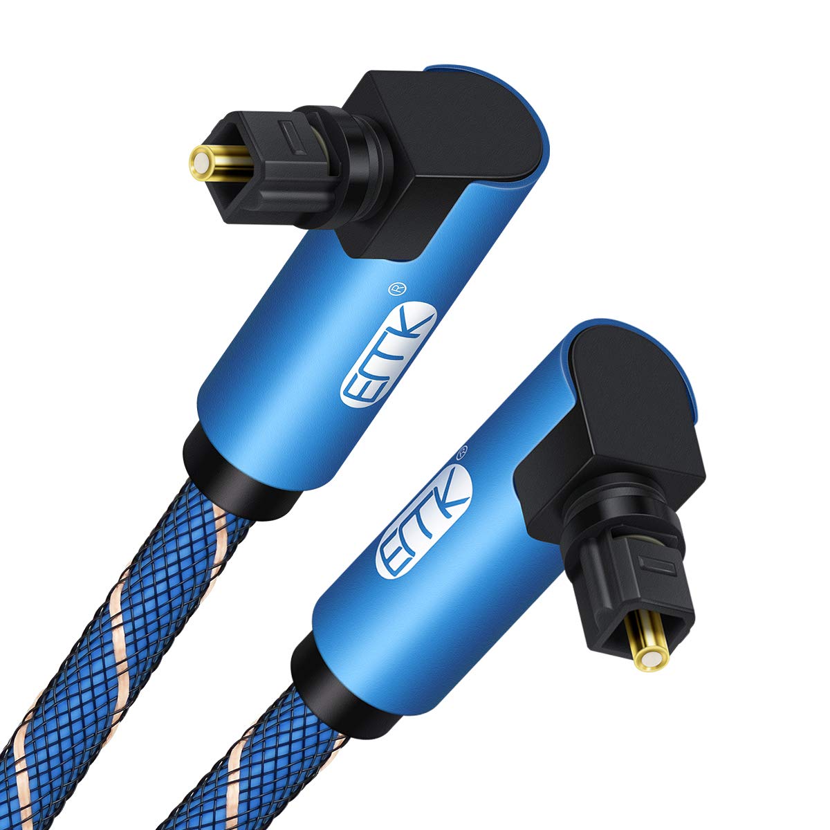 Upgrade 90 Degree Optical Audio Cable,EMK Toslink Cable