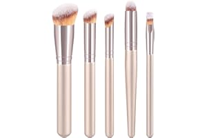 Rytrre Foundation Makeup Brushes Contour Brushes Kabuki Foundation Concealer Brush Under Eye Nose Contour Brush for Liquid Cream Powder Blending Buffing