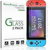 amFilm Tempered Glass Screen Protector for Nintendo Switch 2017 (2-Pack)