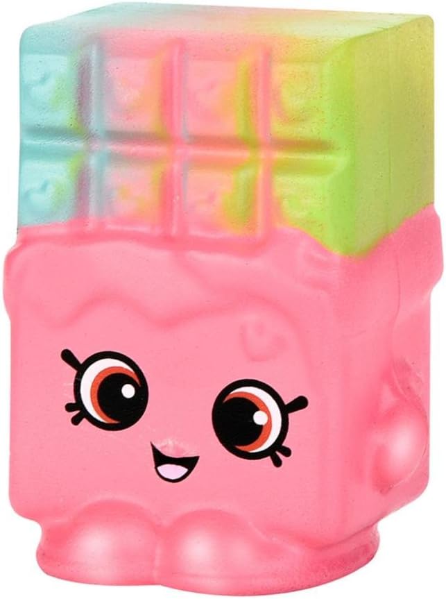 Kinlene Slow Rising Marshmallow, 6 inch Squishies Jumbo Spun Sugar Squishy Stress Reliever Gift for Girls,Boys and Adult (Pink 2)