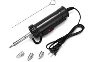 KACENRAY Electric Desoldering Pump Automatic Vacuum Solder Sucker Portable Desoldering Gun Handheld Solder Removal Tool with 3 Suction Tips