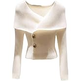 MakeMeChic Women's Business Elegant Winter Cardigan Long Sleeve Wrap Button Down Sweaters