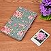 Sunmns Flower Wallet PU Leather Photo Album Compatible with Fujifilm Instax Mini 12 11 9 8 90 26 7s Instant Camera Film, Polaroid Snap Zip Z2300 PIC-300 Film (Retro Floral)