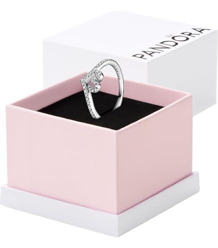 Amazon.com: Pandora Mom Pavé Heart Ring - Ring for Women - Gifts