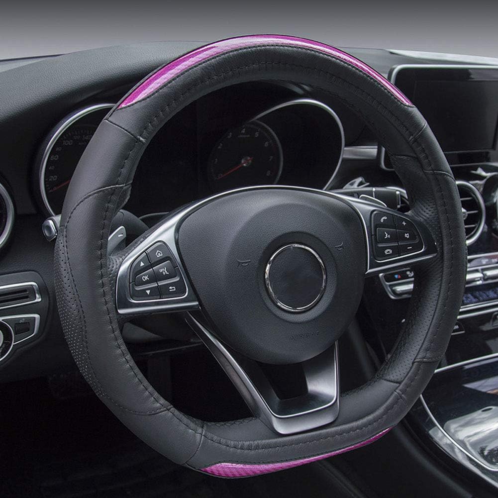 DuoDuoBling D-Shaped Steering Wheel Cover Flat Bottom (Pink)