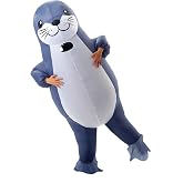 Seal Costume,Inflatable Animal Costume,Funny Blow Up Seal Costumes Beach Party Halloween for Adult