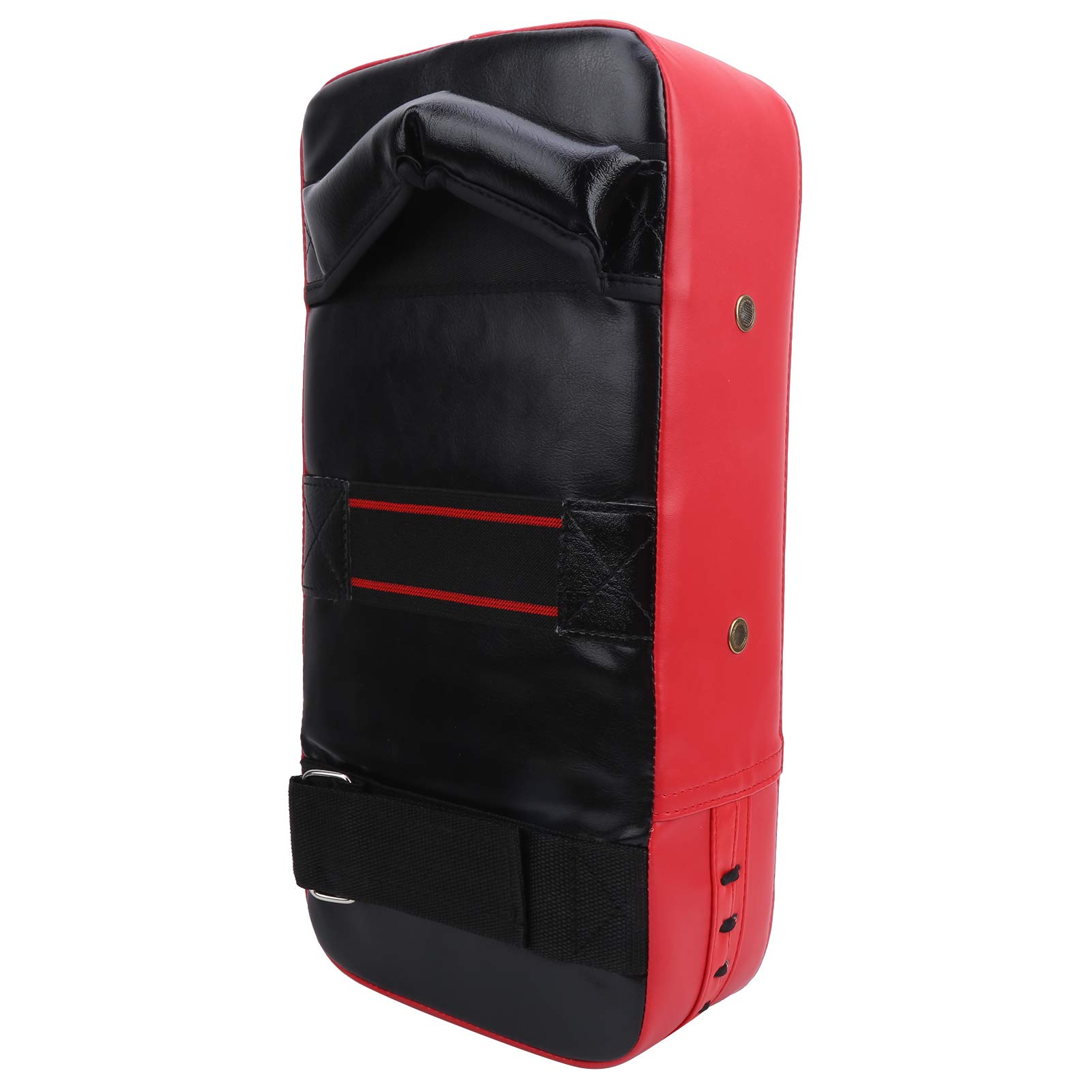 SUNGOOYUE Boxing Kicking Punching Pad, Pu Leather + Foamed Cotton Shock Proof Strike Shield Pads Training Fighting Foot Target(Black and Red)