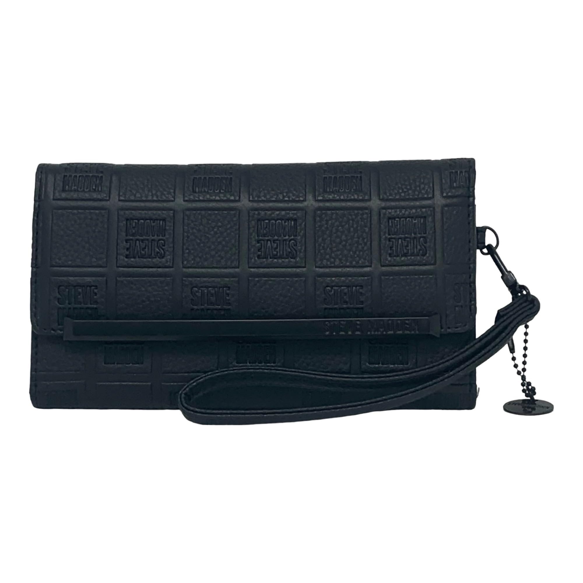 Steve Madden Women's Logobar Trifold Wristlet