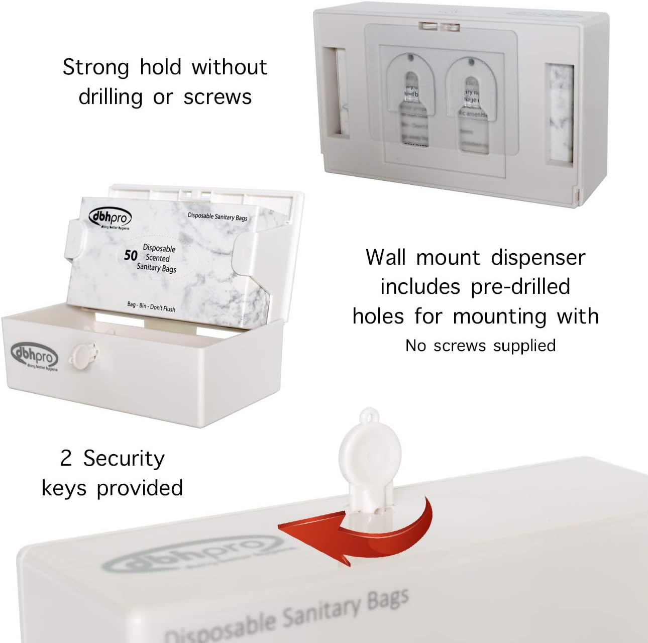 Sanitary Napkin Disposal Bags - Feminine Hygiene Sanitary Bags, 50 Scented Plastic Degradable Disposal Bags for Maxi Pads Tampons Feminine Products: Health & Personal Care