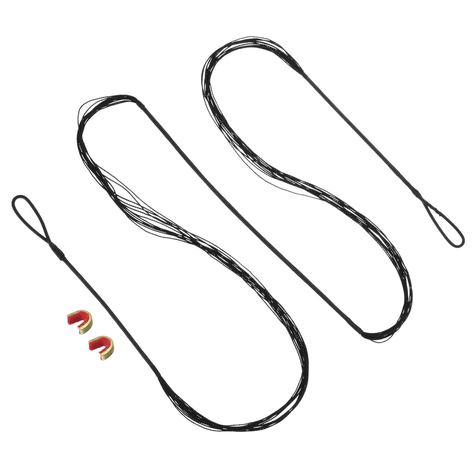 PATIKIL Bow String Replacement,12 Strands Recurve Bowstring with Nock Point for AMO 52" Traditional Recurve Bow, Black