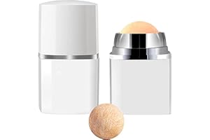 OWLKORMY Oil Absorbing Volcanic Face Roller for oily skin control of facial makeup, reusable volcanic stone facial skincare tool for mini massage at home or On-the-Go (White-Square)