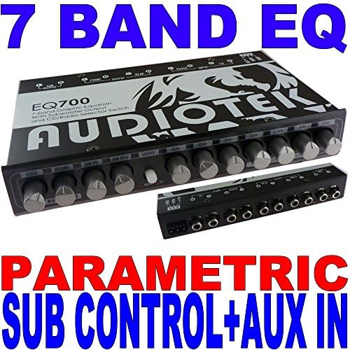 Audiotek 7 BAND PARAMETRIC EQUALIZER EQ CAR SUB CONTROL AUX INPUT INDASH EQ700