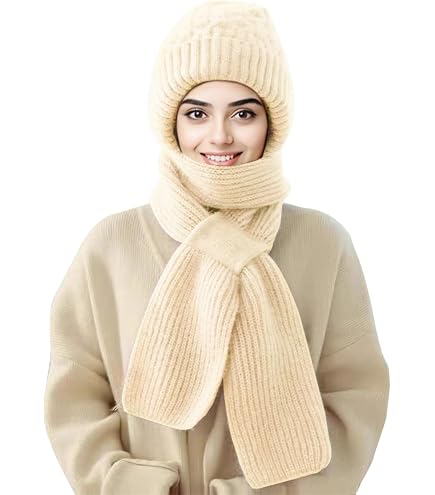 SO-?- Versatile Solid Color Ear Protection Warm Knitted Hat HASAGEI Ear Protection Beanie Hats for Men & Women - Warm  main image 2