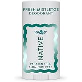 Native Aluminum-Free Deodorant for Women &amp; Men, Fresh Mistletoe, 2.65oz | Contains Naturally Derived Ingredients | 72-Hour Odor Control | Smooth Glide &amp; Odor Fighting | Holiday Limited Edition