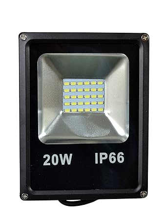 captain led 20 watt ultra thin slim ip66 led flood outdoor light white waterproof pack of 1 20 w
