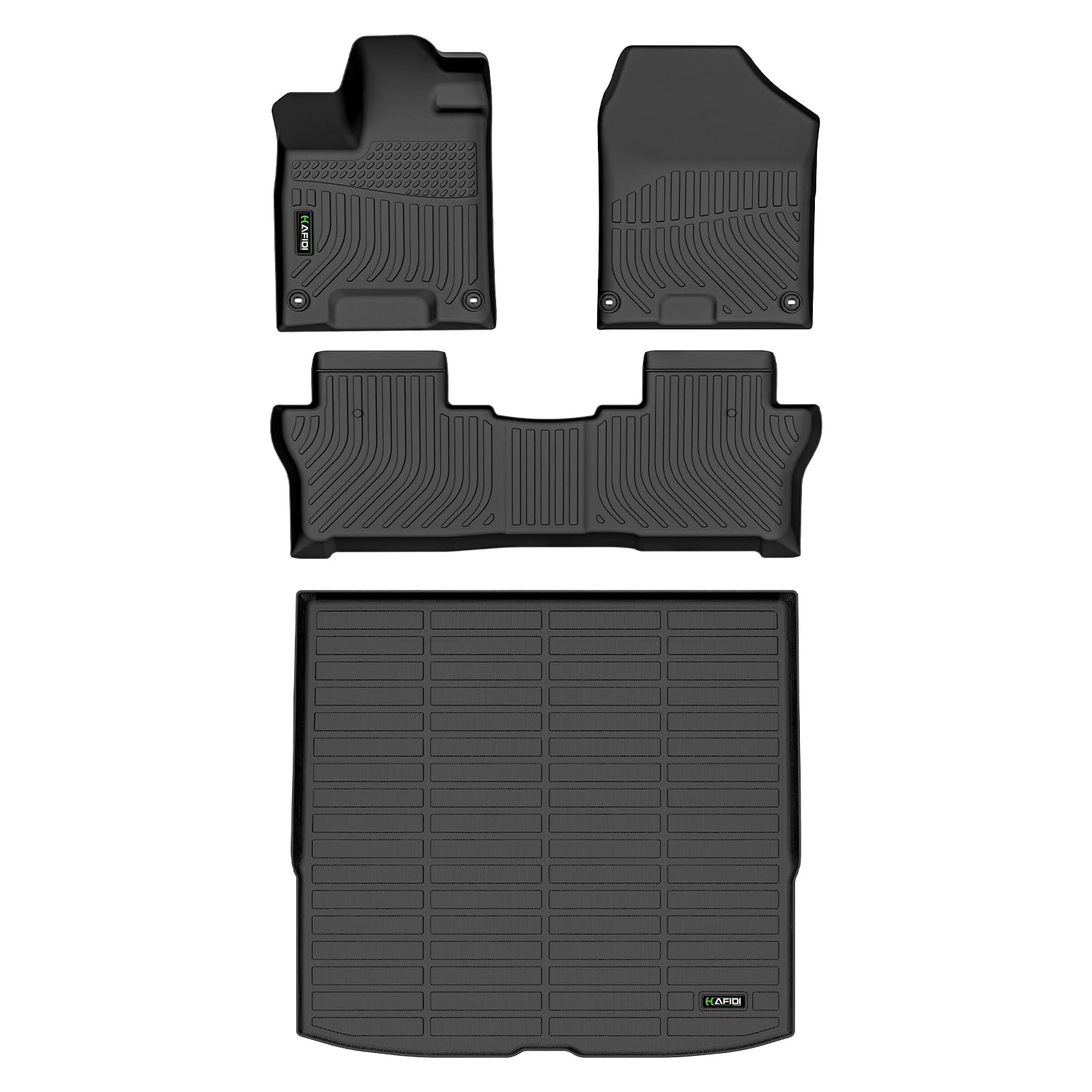 HAFIDI Floor Mats & Cargo Liner Custom for 2019-2025 Honda Passport All Weather Protection TPE Heavy Duty Non-Slip Automotive Floor Liners Fits Full Set Accessories, Black Image HAFIDI Floor Mats & Cargo Liner Custom for 2019-2025 Honda Passport All Weather Protection TPE Heavy Duty Non-Slip Automotive Floor Liners Fits Full Set Accessories, Black Image