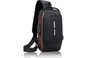 SQJTF Sling Bag for Men Crossbody Bag Men Mens Crossbody Bag Shoulder Bag for Men Pu Leather Anti-Theft Bag for Men