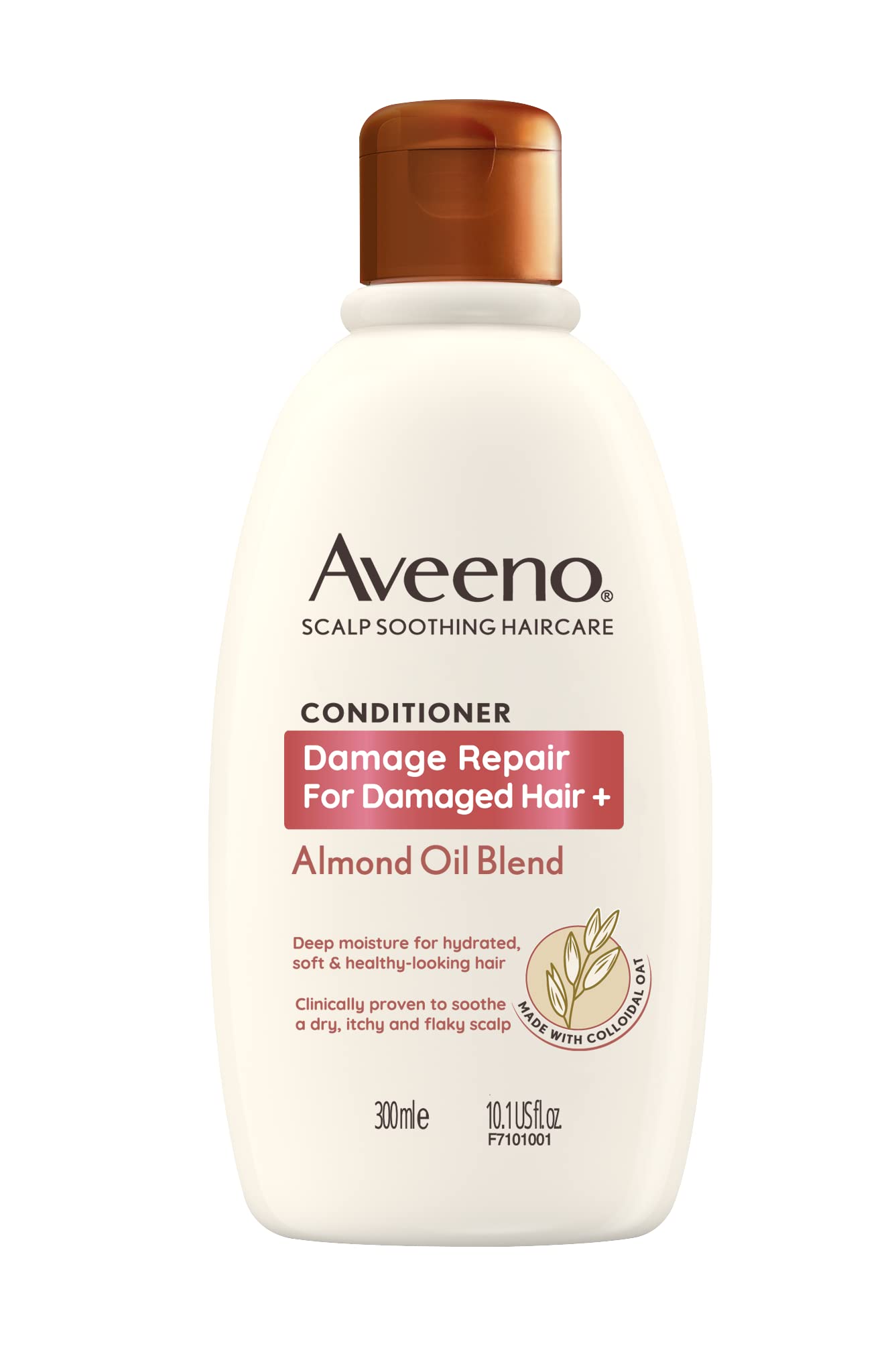 Aveeno Scalp Soothing Haircare Damage Repair Conditioner, Almond Oil Blend, with Colloidal Oat Extract, for Damaged Hair, Soothes Dry, Itchy & Flaky Scalp, Clinically Proven, Sulfate Free, 300ml