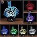 3D Optical Illusion Night Light - 7 LED Color Changing Lamp - Cool Soft Light Safe for Kids - Solution for Nightmares - DC Comics Justice League Batman