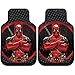 Yupbizauto Marvel Comic Deadpool Car Seat Covers Floor Mats and Spring Sunshades Set with Air Freshener