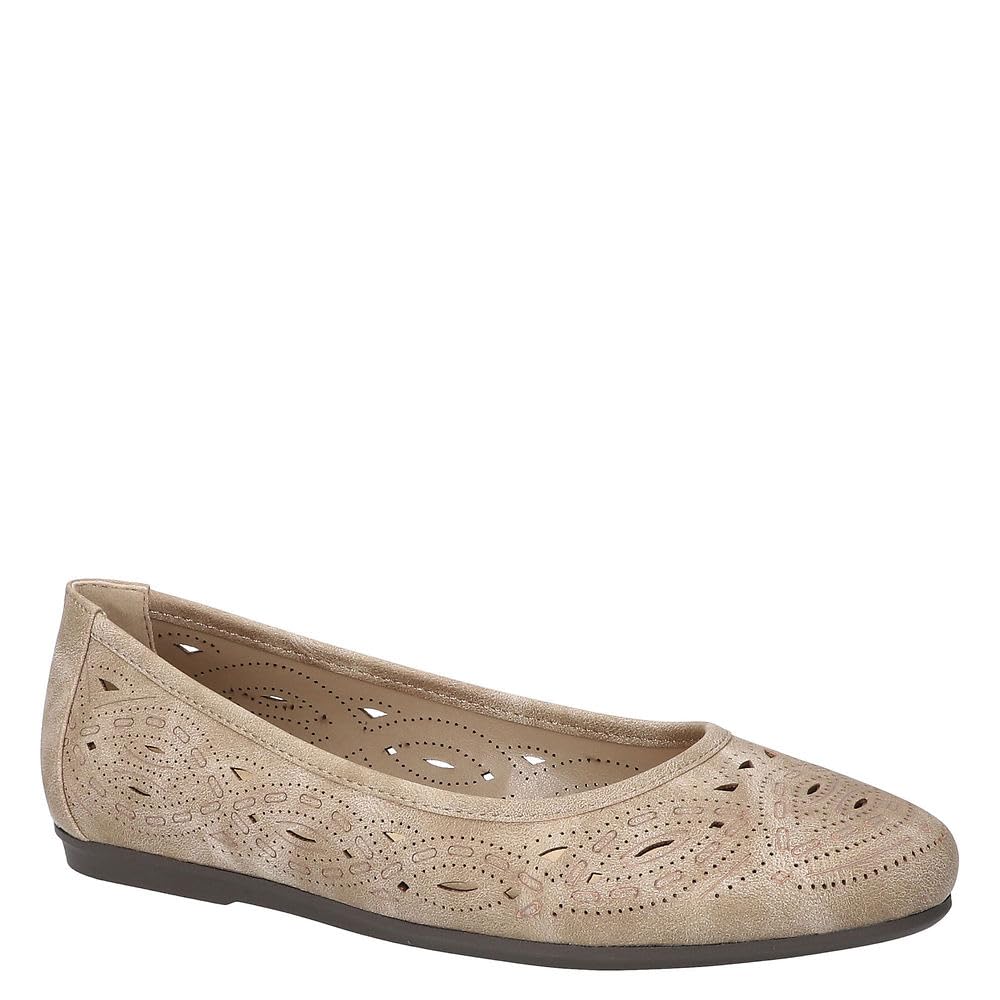 Easy Street Women’s Jackie Ballet Flat, Natural, 8.5 Wide