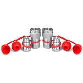 1/2" Ag ISO 5675 Poppet Pioneer Hydraulic Quick Coupler with Dust Caps | 2 Sets Poppet Valve 1/2'' Ag ISO 5675 Body &amp; 1/2inch NPT Thread Pioneer Hydraulic Quick Connect Tractor Couplers