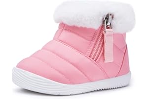 BMCiTYBM Baby Boy Girl Snow Boots Waterproof Winter Warm Booties Nonslip Lightweight Outdoor Shoes for First Walkers 6 9 12 18 24 Months(Infant/Toddler)