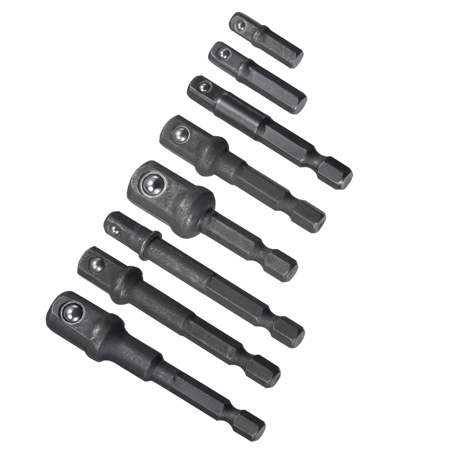CoCud Impact Grade Socket Adapter Set, 1/4", 3/8" and 1/2" Drive 1/4" Hex Shank Extension Bit - (Applications: for Mechanical Equipment Repair)