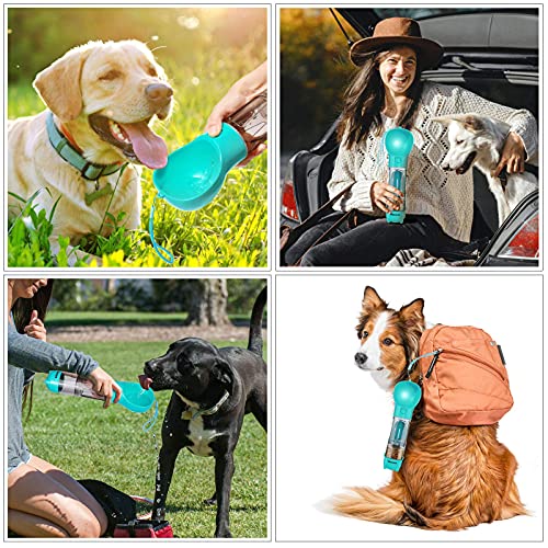 NUOLIDE Dog Water Bottles for Walking, 4 in 1 Portable Pet Water Bottle Dispenser Leakproof Dog Travel Water Bottle with… - Image 6