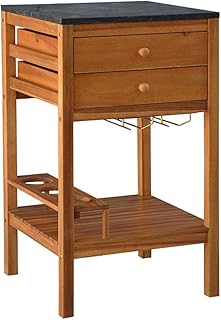 Dehner Schubladenschrank Southhampton, ca. 90 x 50 x 50 cm, FSC Akazienholz/Granit, natur