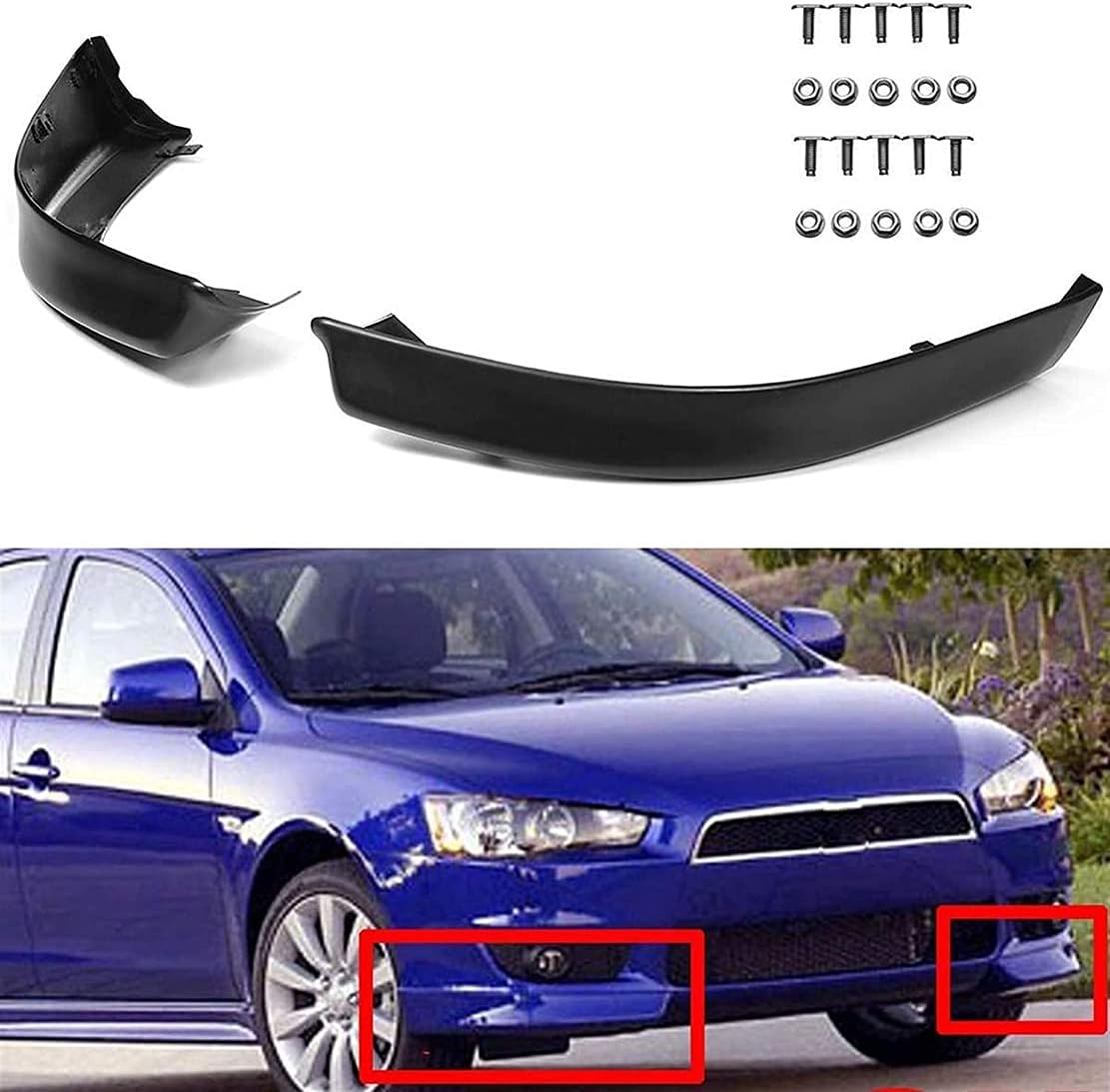 Car Front Splitter Protector for Mitsubishi Lancer 20082015, Front