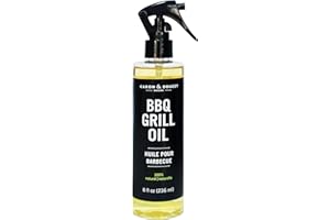 CARON & DOUCET - BBQ Grill Cleaner Oil | 100% Plant-Based & Vegan | Best for Cleaning Barbeque Grills & Grates | Use with Wooden Scrapers, Brushes, Accessories & Tools | Great Gift for Dad! (8oz)