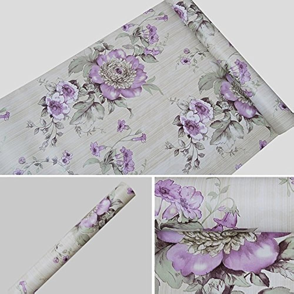 SimpleLife4U Vintage Purple Peony SelfAdhesive Kitchen Shelf Drawer Liner Proof eBay