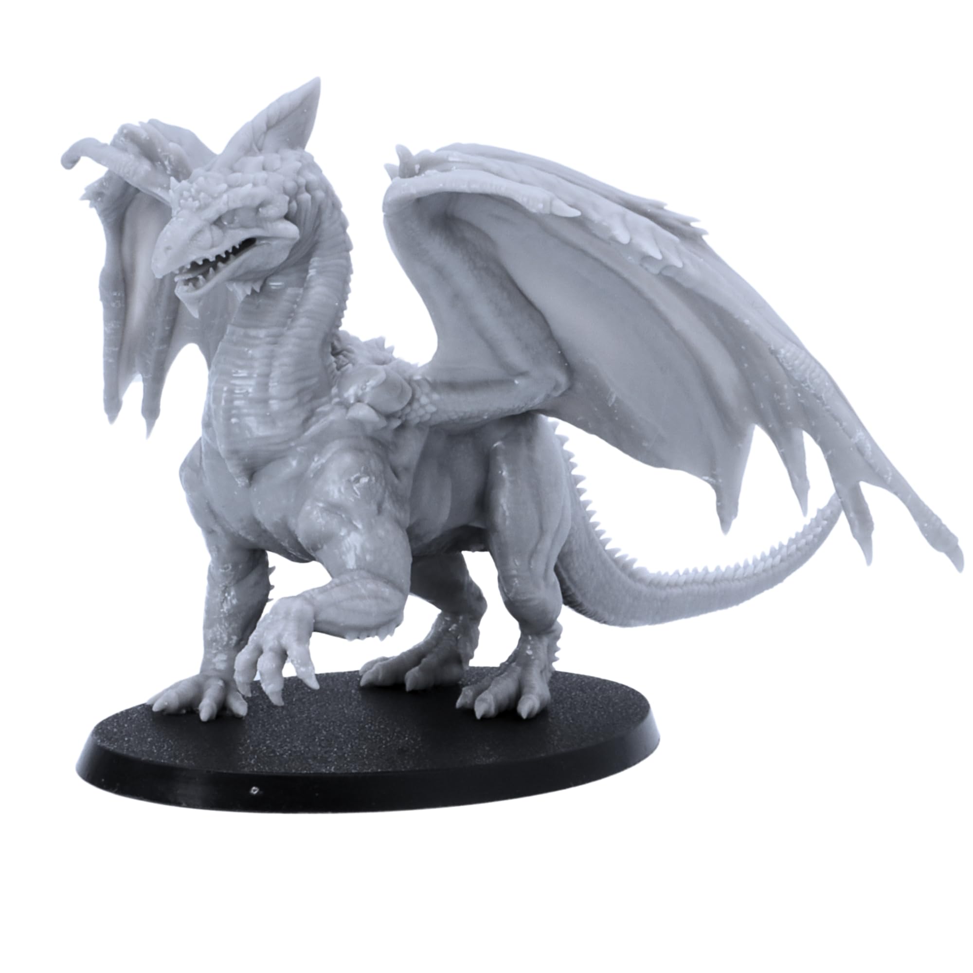 Forged Terrain Adult White Dragon Miniature | 28mm-32mm Scale | Tabletop RPG & Wargaming | D&D, Pathfinder, Fantasy Miniature