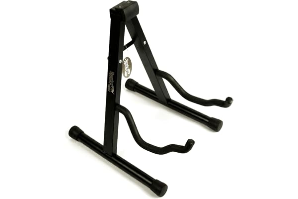 RockJam RJGS01 Guitar Stand A-Frame | Guitar holder base for acoustic guitar, electric guitar, classical and bass, foldable w