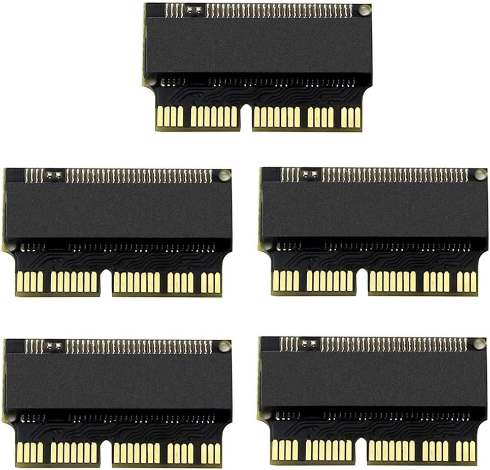JMT M.2 Adapter M.2 NVME SSD Convert Adapter NVMe PCIe M2 NGFF to SSD for Laptop for Air Pro 2013 2014 2015 A1465 A1466 A1502 A1398 PCI-E x4 (5PCS)