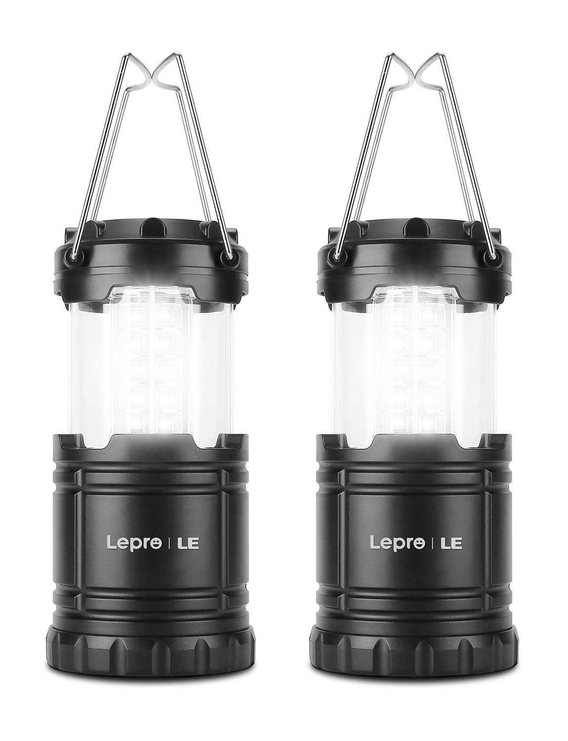 Lepro LEDランタン キャンプライト キャンプランタン 折り畳み式 明るい 単三電池式 ポータブル 携帯型 アウトドア 夜釣り 登山 ハイキング 車中泊 停電 地震 防災対策 2個パック