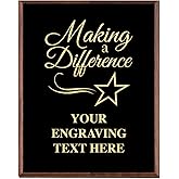 Corporate Above and Beyond Plaques - 8 x 10 Gold Etched Recognition Trophy Plaque Awards Prime
