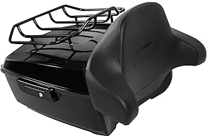 PEGSTREAMLINER 13.7'' King Tour Luggage Trunk & Around Backrest Top Luggage Rack Fit for Harley Touring Road King FLHR Street Glide Road Glide Electra Glide Standard 2014-2025