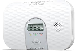 Andyssey Portable Carbon Monoxide Detectors, CO Detector Alarm with 5-Year Replaceable Battery & Digital Display for Home, Hotel Rooms & Travel Safety, 1 Pack