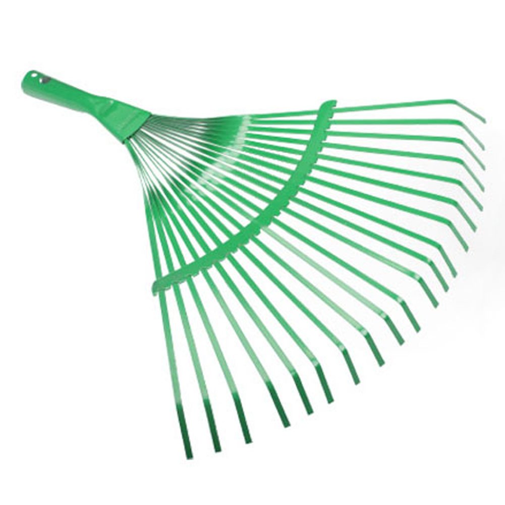 Yunhigh Garden Leaf Rake, Metal Leaf Rake Head for Lawn Garden Heavy