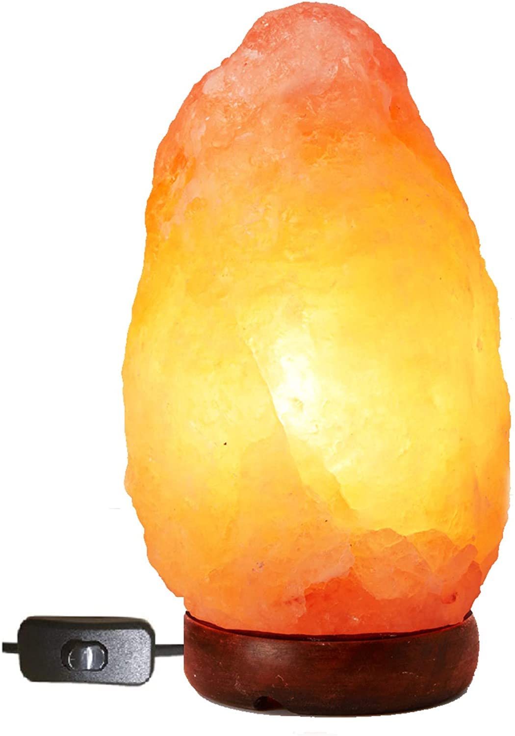 Salt Lamp with Dimmer Switch | Finest 100% Natural Himalayan Salt Lamp 2-3KG Hand Crafted Wooden Base |Crystal Lamp | Rock Salt Lamp |Salt Lamps Himalayan | Pink Salt Lamp Table Lamp