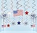 Moon Boat 40 Ct Fourth of July Patriotic Decorations Hanging Swirl - 4th of July American Flag/Stars Red White Blue Party Supplies