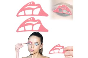 NFAMRZCAR 2PC Eyeshadow Stencil 2025 New 5 in 1 Silicone Eyeshadow Tool,Reusable Eye Makeup Aid Stencils,Eye Makeup Aid, for Make Up Beginners&Women (Pink)